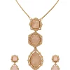 Pink Statement Necklace Set