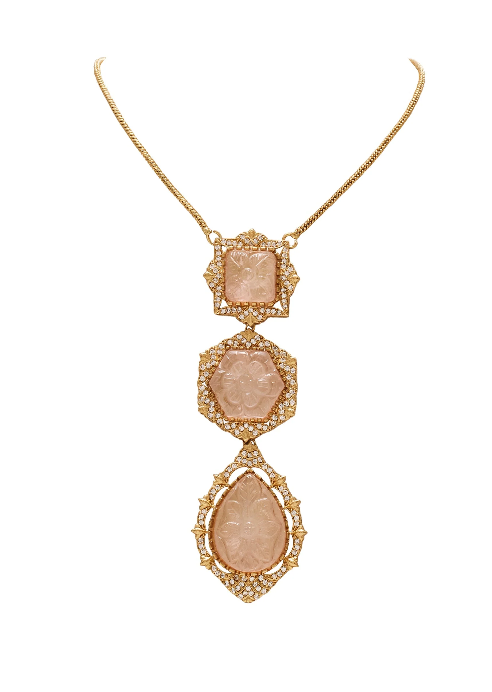 Pink Statement Necklace Set
