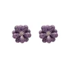 Violet Floral Statement Earrings