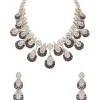 Purple Rhodium Necklace Set