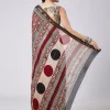 Maroon Printed Saree with Unstitched Blouse