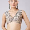 Maroon Printed Saree with Unstitched Blouse