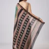 Sea Green Hand Painted Saree with Stitched Blouse