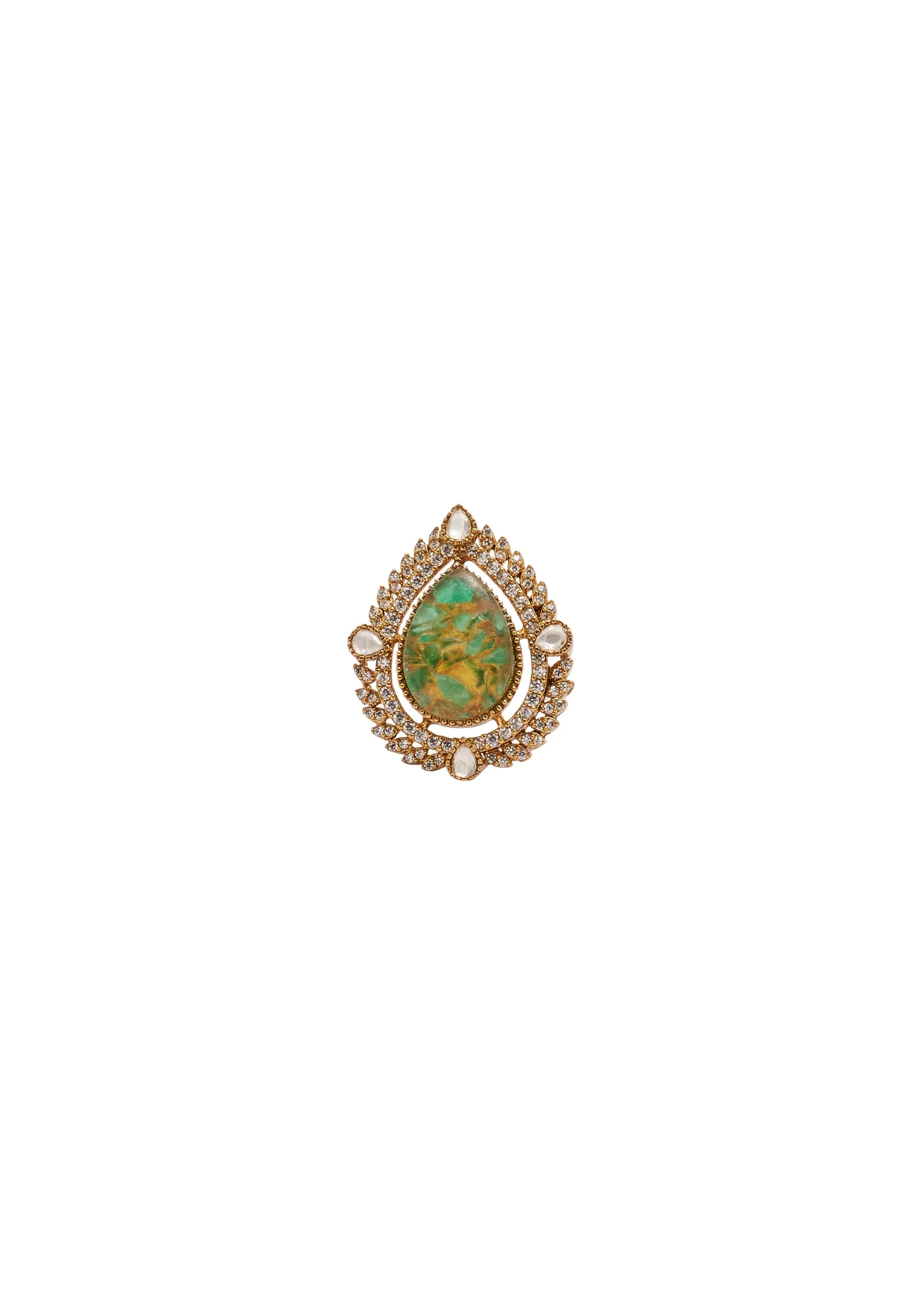 Sea Green Gold Ring