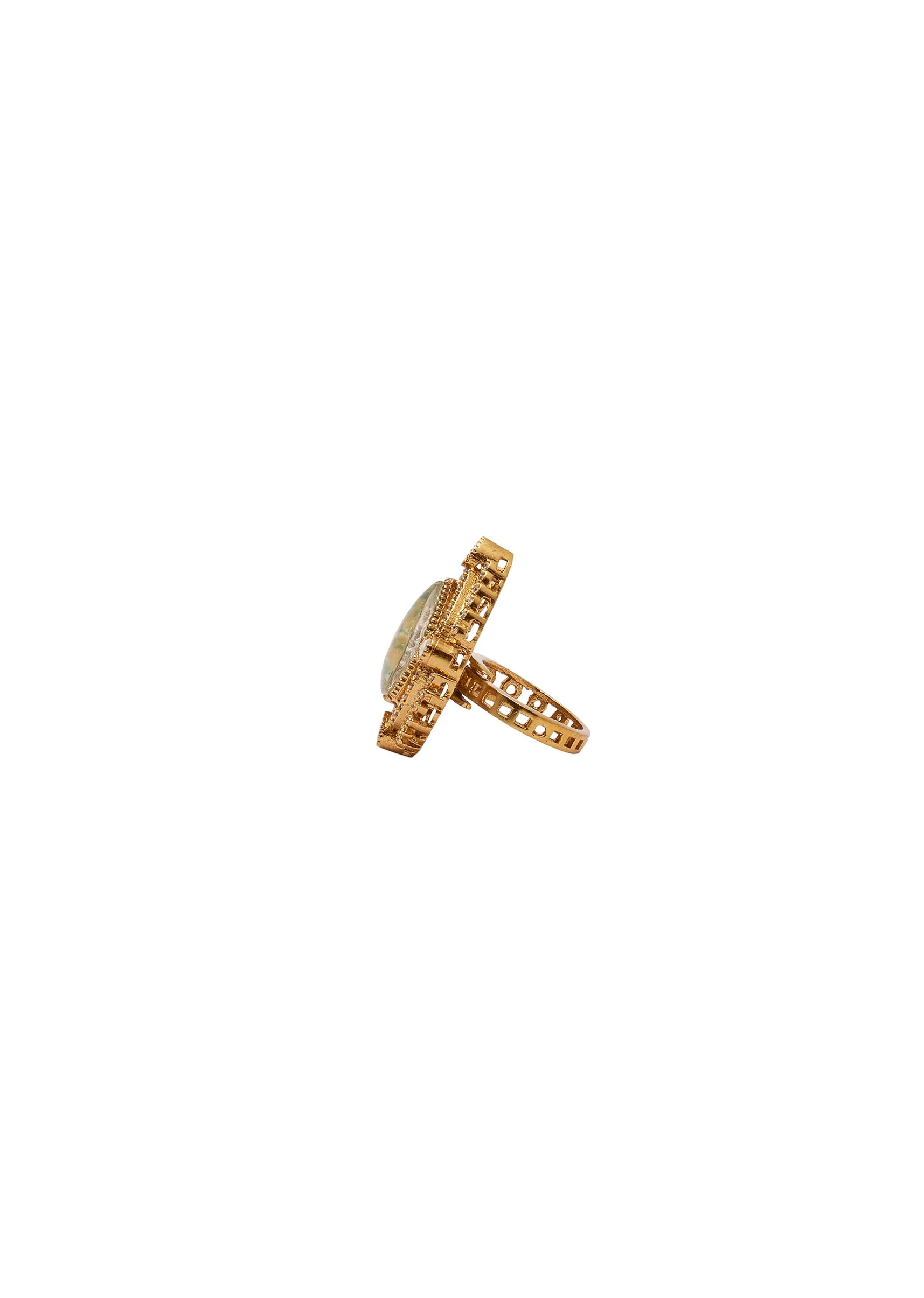 Sea Green Gold Ring