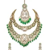Green Gold Festive Necklace Set