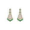 Green Gold Festive Necklace Set