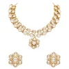 White Gold Pearl Necklace Set