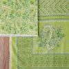 Green Cotton Printed Unstitched Suit