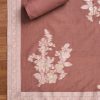 Mauve Unstitched Cotton Suit With Dupatta