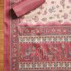 Mauve Cotton Unstitched Suit With Dupatta