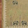 Green Cotton Printed Unstitched Suit With Dupatta