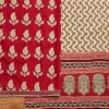 Deep Maroon Cotton Unstitched Suit