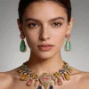 Multi Mint Green Festive Necklace Set