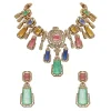 Multi Mint Green Festive Necklace Set
