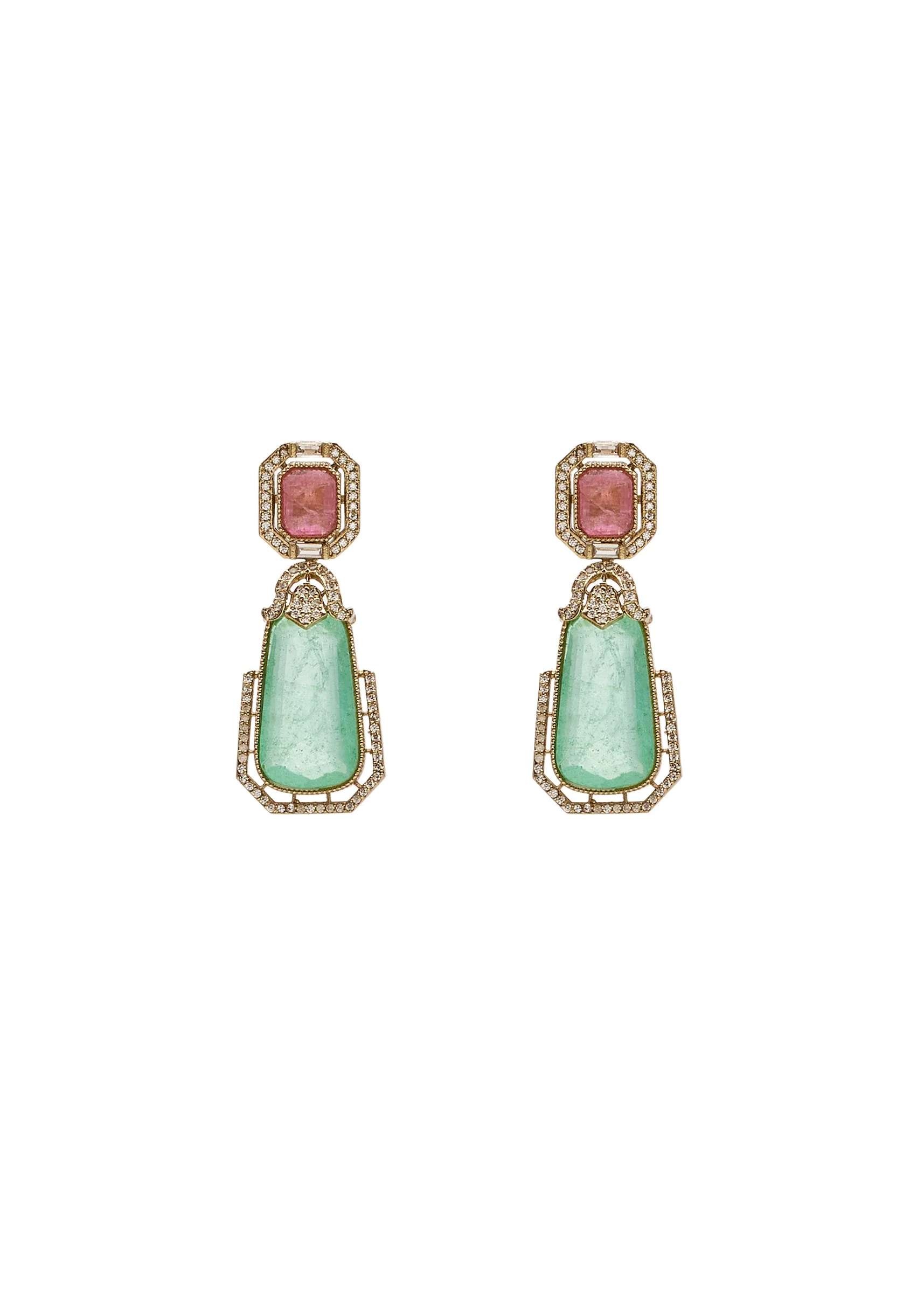 Multi Mint Green Festive Necklace Set