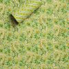 Parrot Green Cotton Floral Printed Unstitched Suit Set