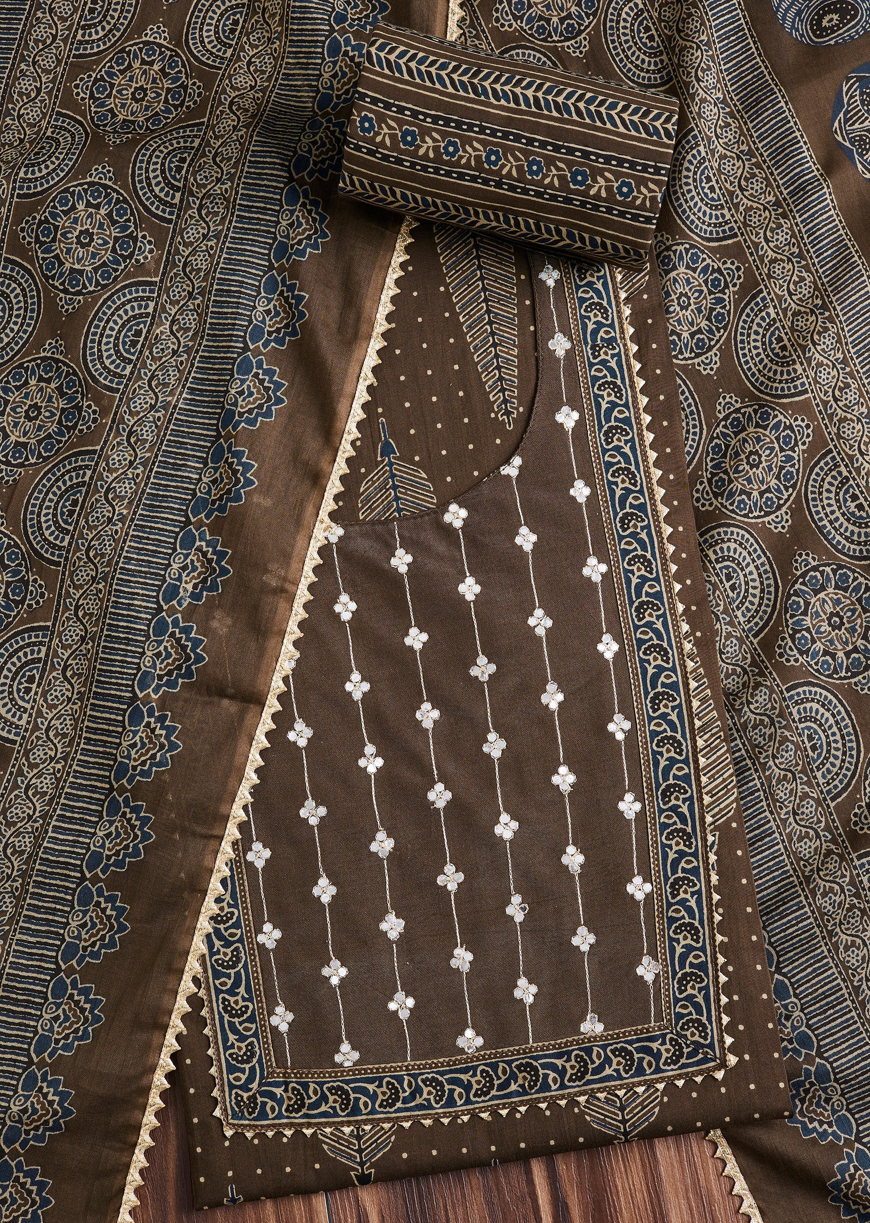8061-mocha-brown-cotton-printed-unstitched-suit-set-1.jpg Mocha Brown Cotton Printed Unstitched Suit Set