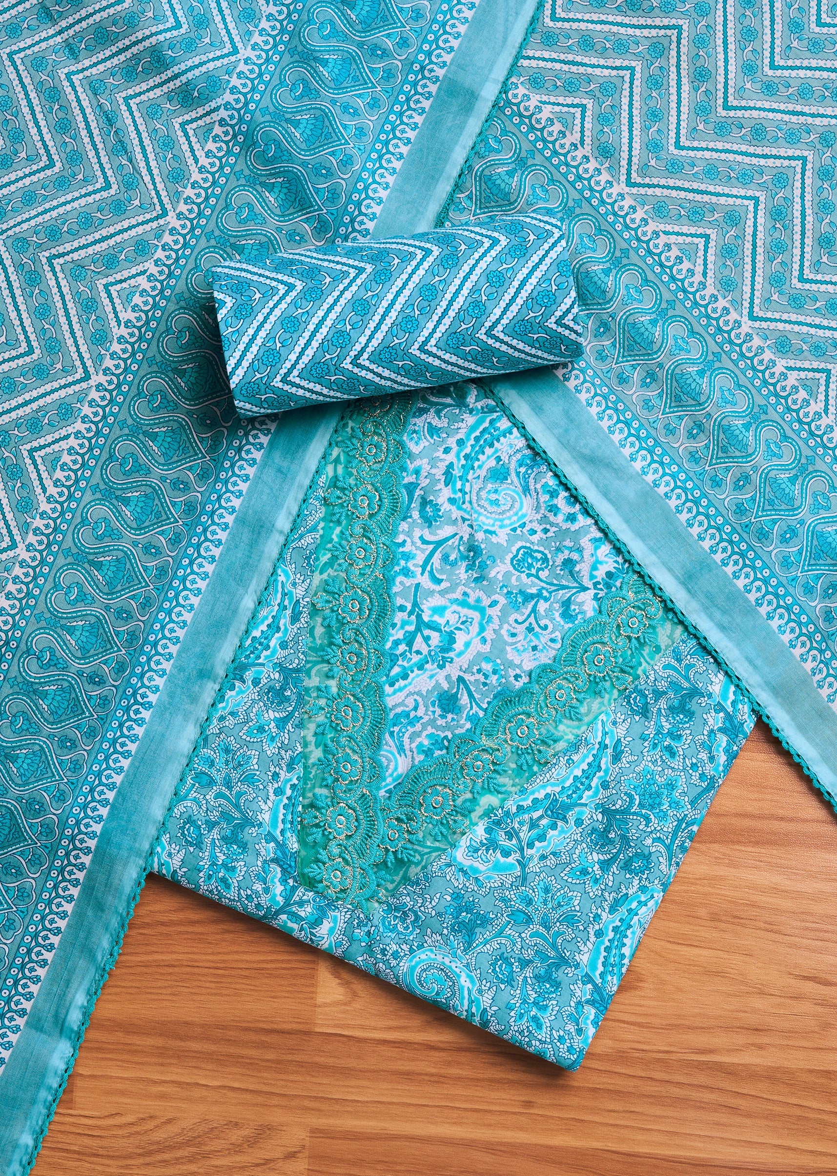 8066-aqua-blue-cotton-printed-unstitched-suit-set-1.jpg Aqua Blue Cotton Printed Unstitched Suit Set