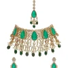 Green Gold Wedding Necklace Set