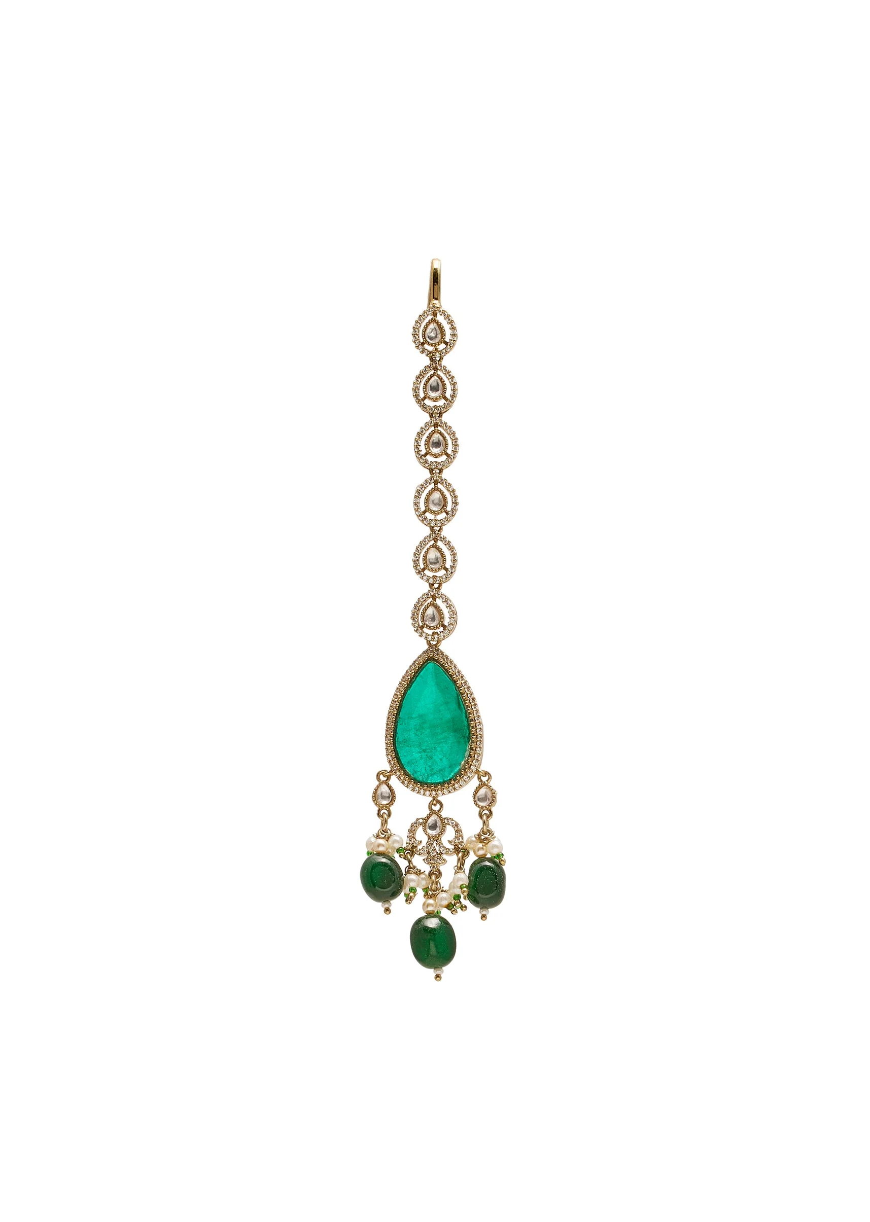 Green Gold Wedding Necklace Set