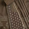 Earthy Brown Cotton Block Printed Unstitched Suit Set