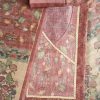 Dusty Mauve Cotton Printed Unstitched Suit Set