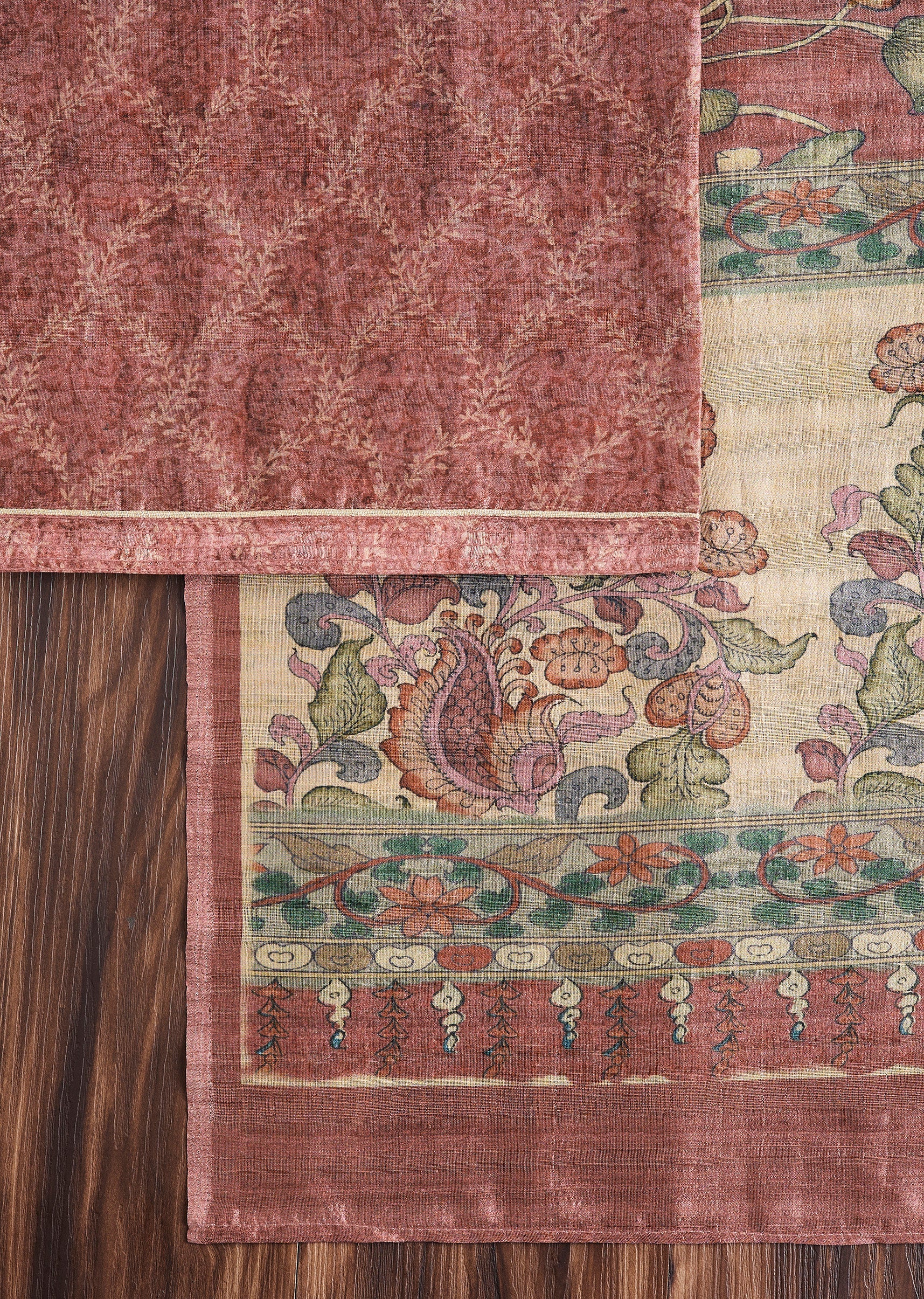 Dusty Mauve Cotton Printed Unstitched Suit Set