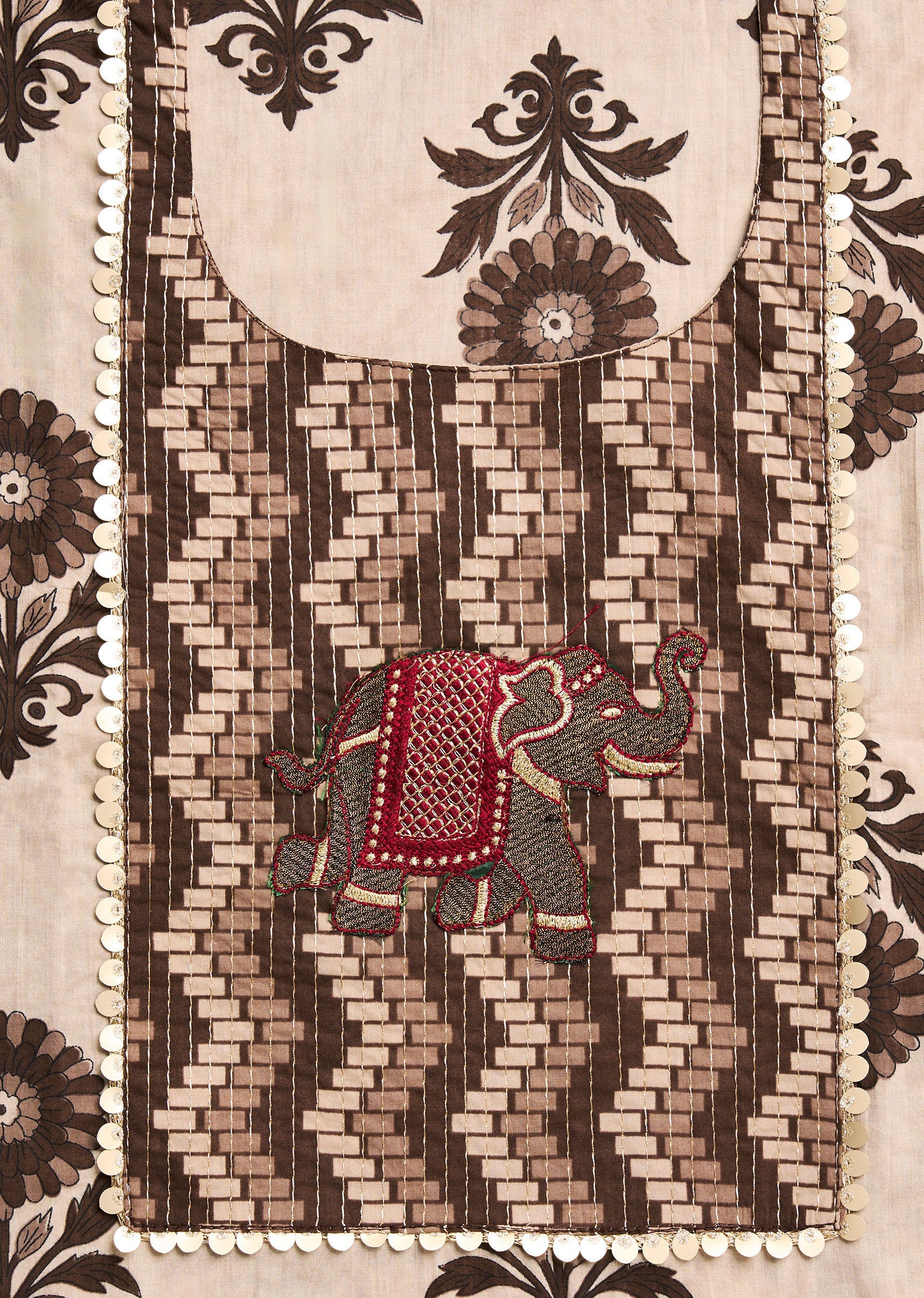 Ivory Cotton Unstitched Suit Set