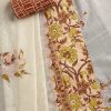 Blush Peach Cotton Printed Unstitched Suit Set