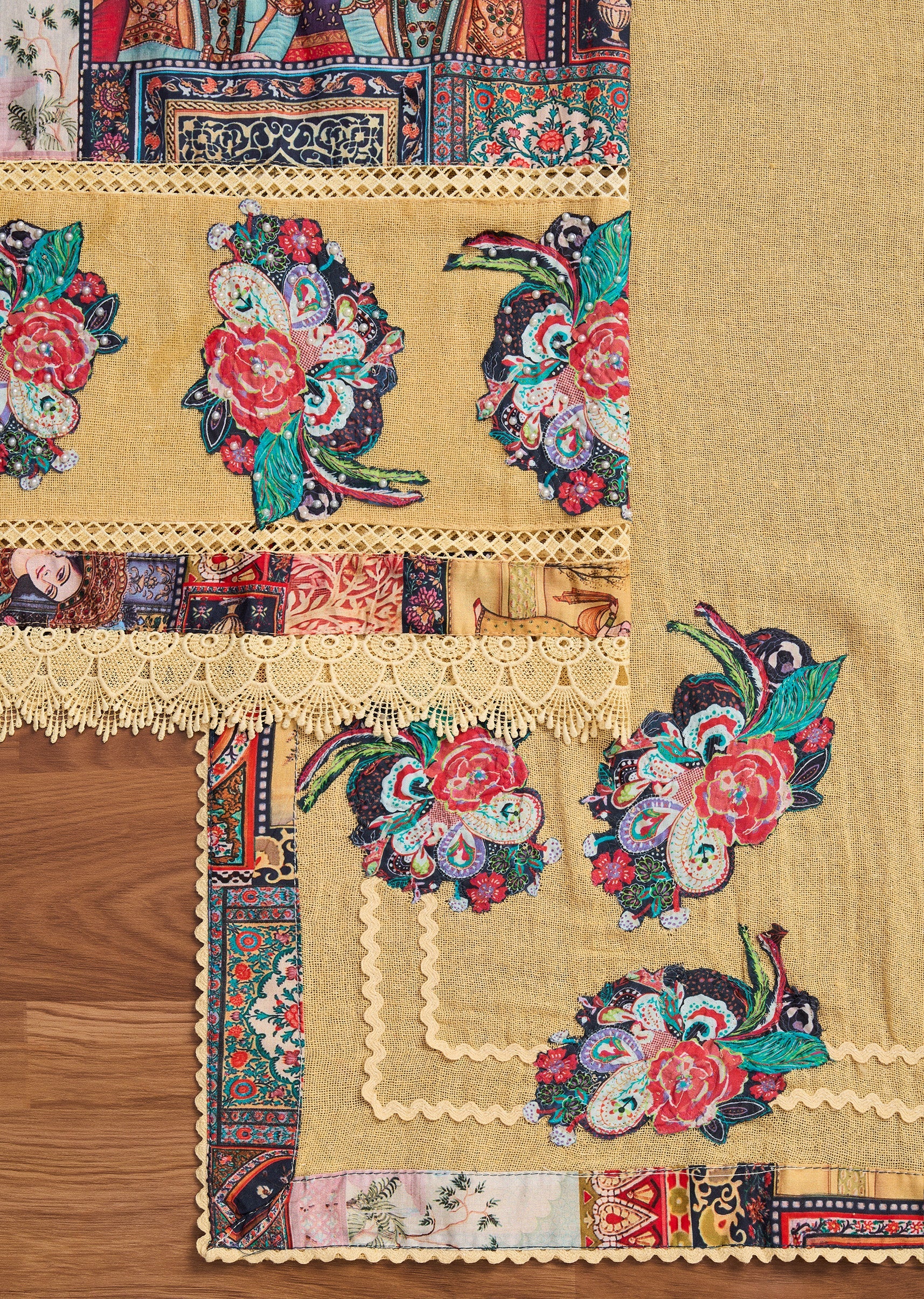 Mustard Yellow Cotton Unstitched Suit with Dupatta and Bottom Fabric