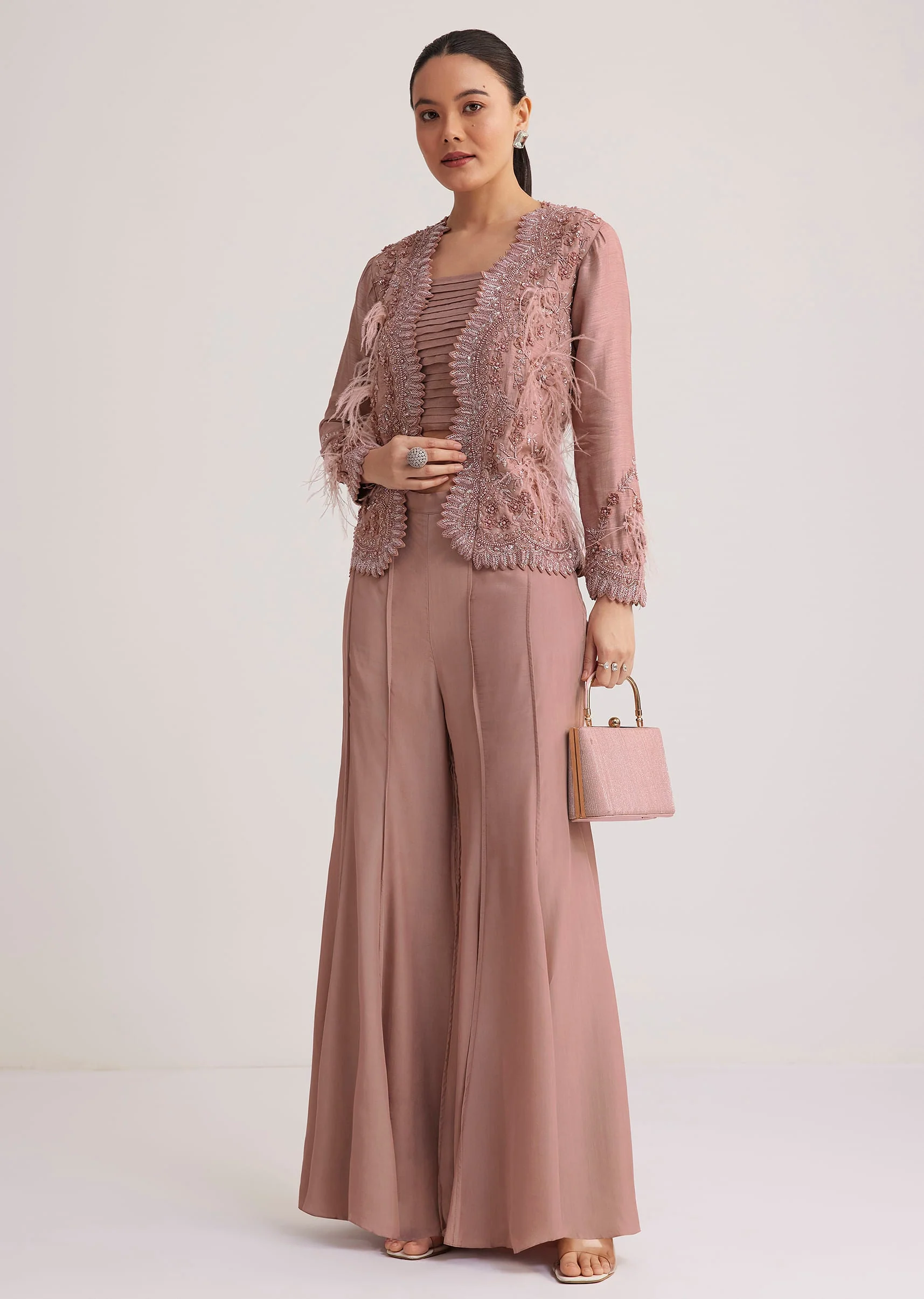 8077-mauve-satin-palazzo-set-with-embellished-jacket-1.webp Mauve Satin Palazzo Set With Embellished Jacket