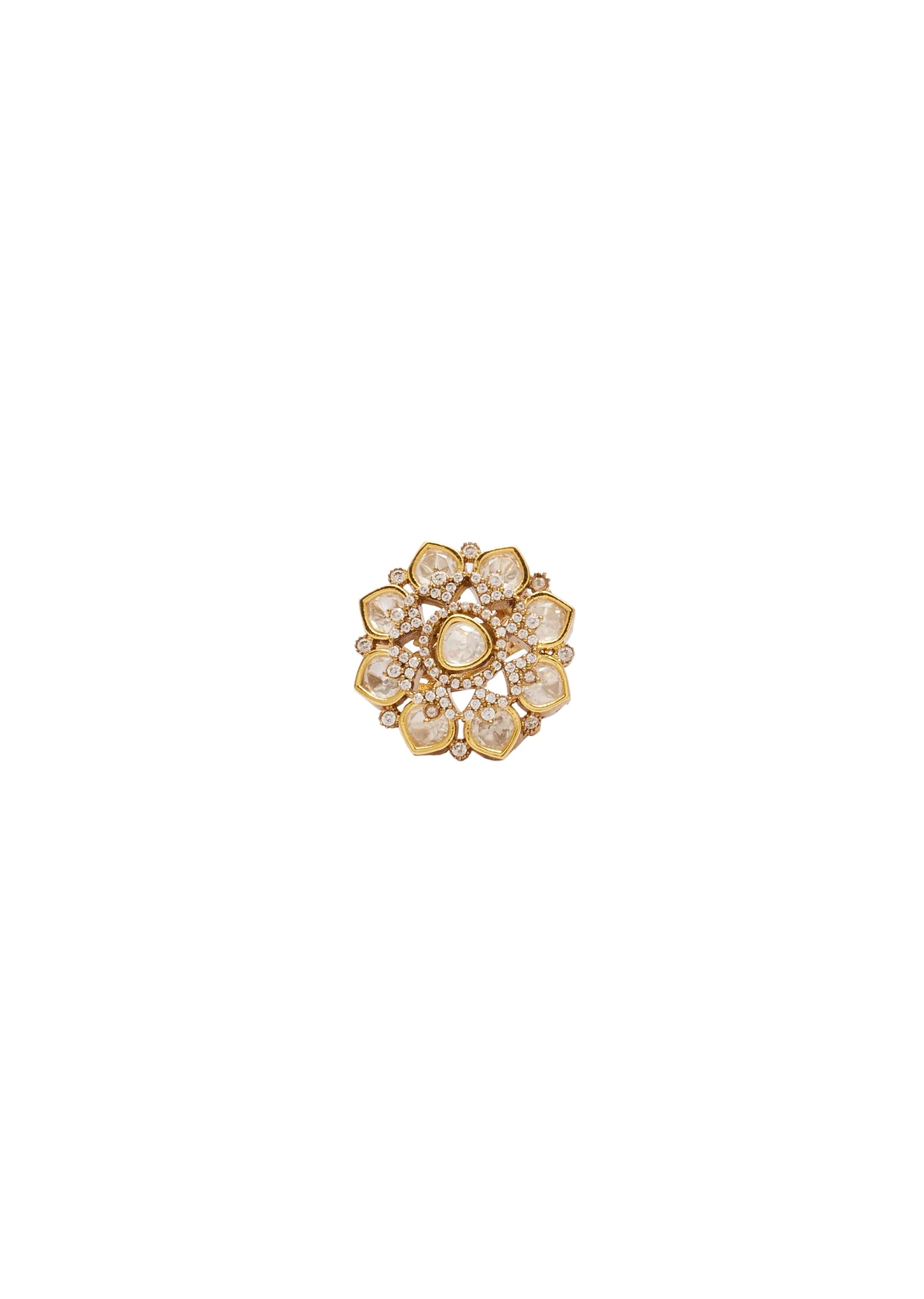 White Gold Polki Ring