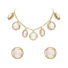 Modern Gold Zirconia Necklace Set