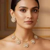 Gold Zirconia Bridal Necklace Set
