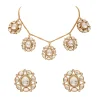Gold Zirconia Bridal Necklace Set