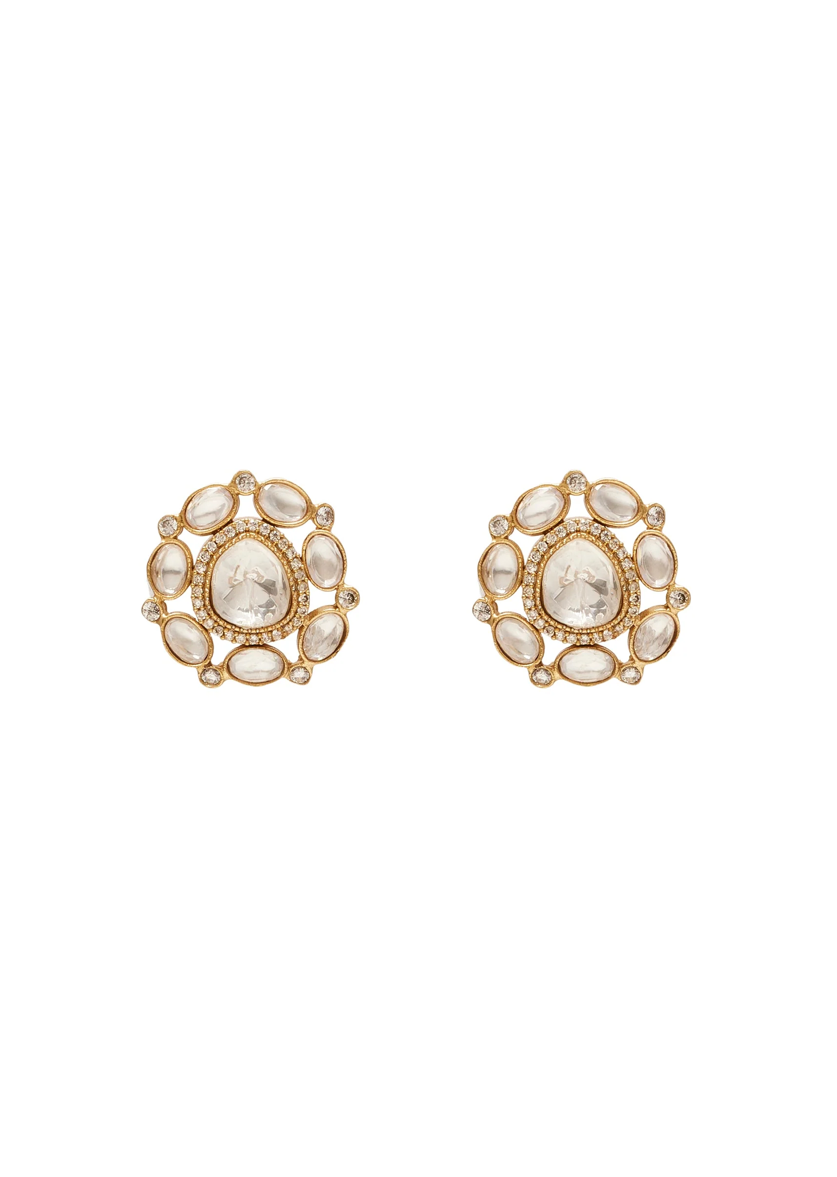 Gold Zirconia Bridal Necklace Set