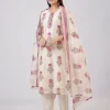 Pink Hand Block Printed Chanderi Kurta Set