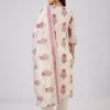 Pink Hand Block Printed Chanderi Kurta Set
