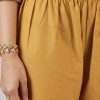 Yellow Chanderi Kurta Set With Gotta Patti Work