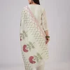 Cream Chanderi Kurta Set With Embellished Work