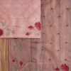 Pink Tussar Embroidered Dress Material Suit