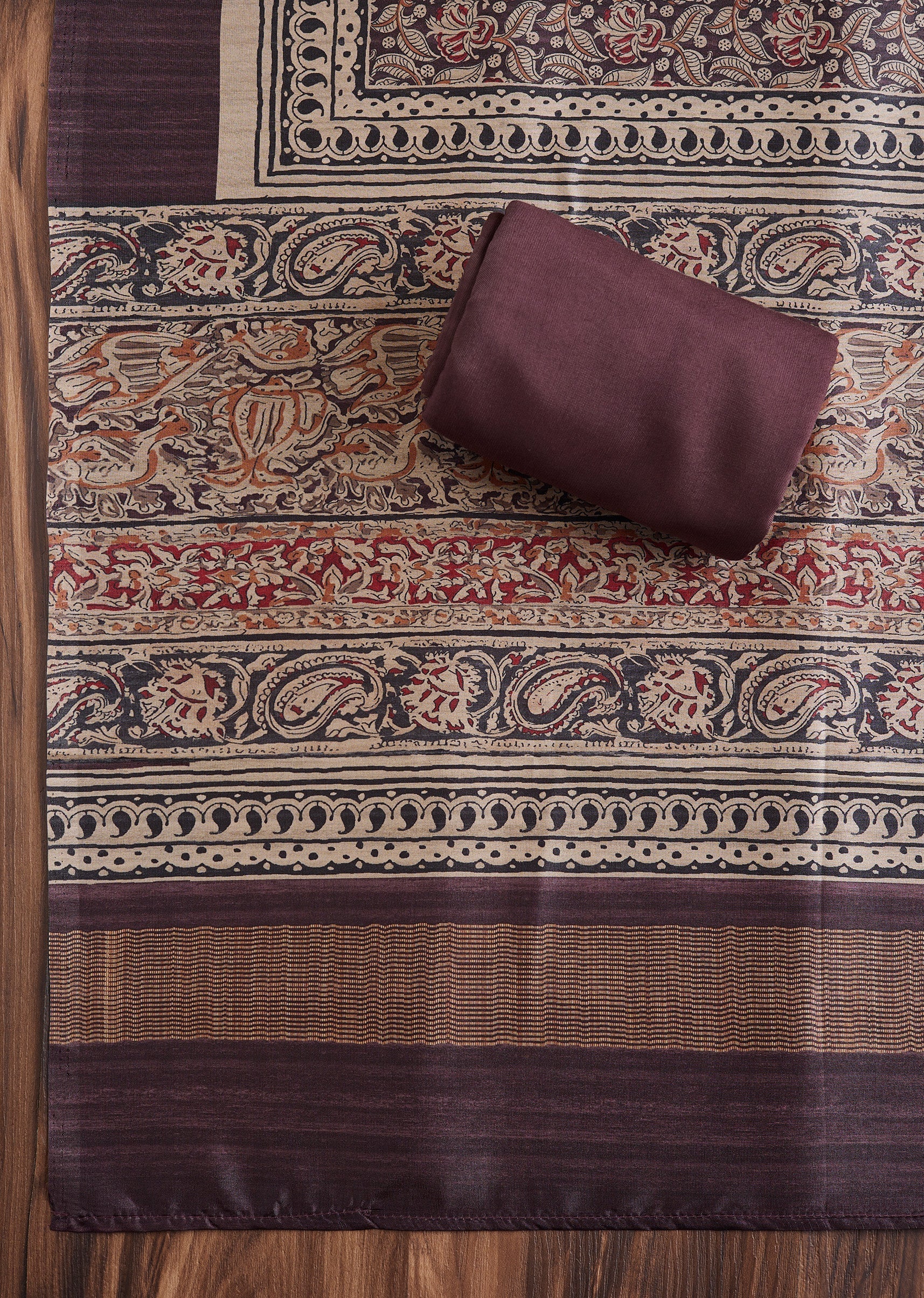 8154-brown-dola-silk-suit-set-4.jpg Brown Dola Silk Suit Set