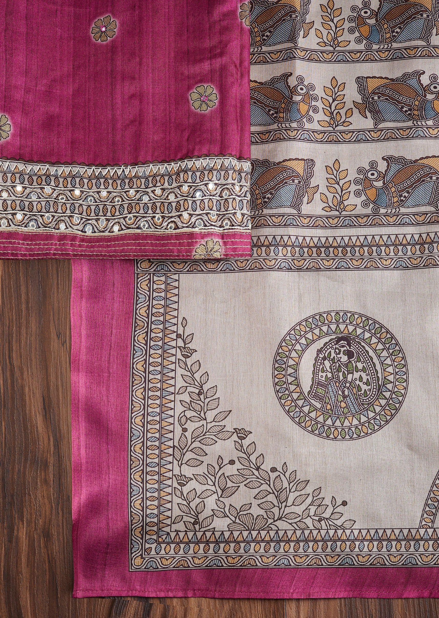 Rani Pink Dola Silk Suit