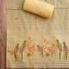 Yellow Linen Embroidered Unstitched Suit