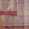 Maroon Printed Dola Silk Unstitched Suit