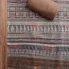 Brown Dola Silk Printed Unstitched Suit