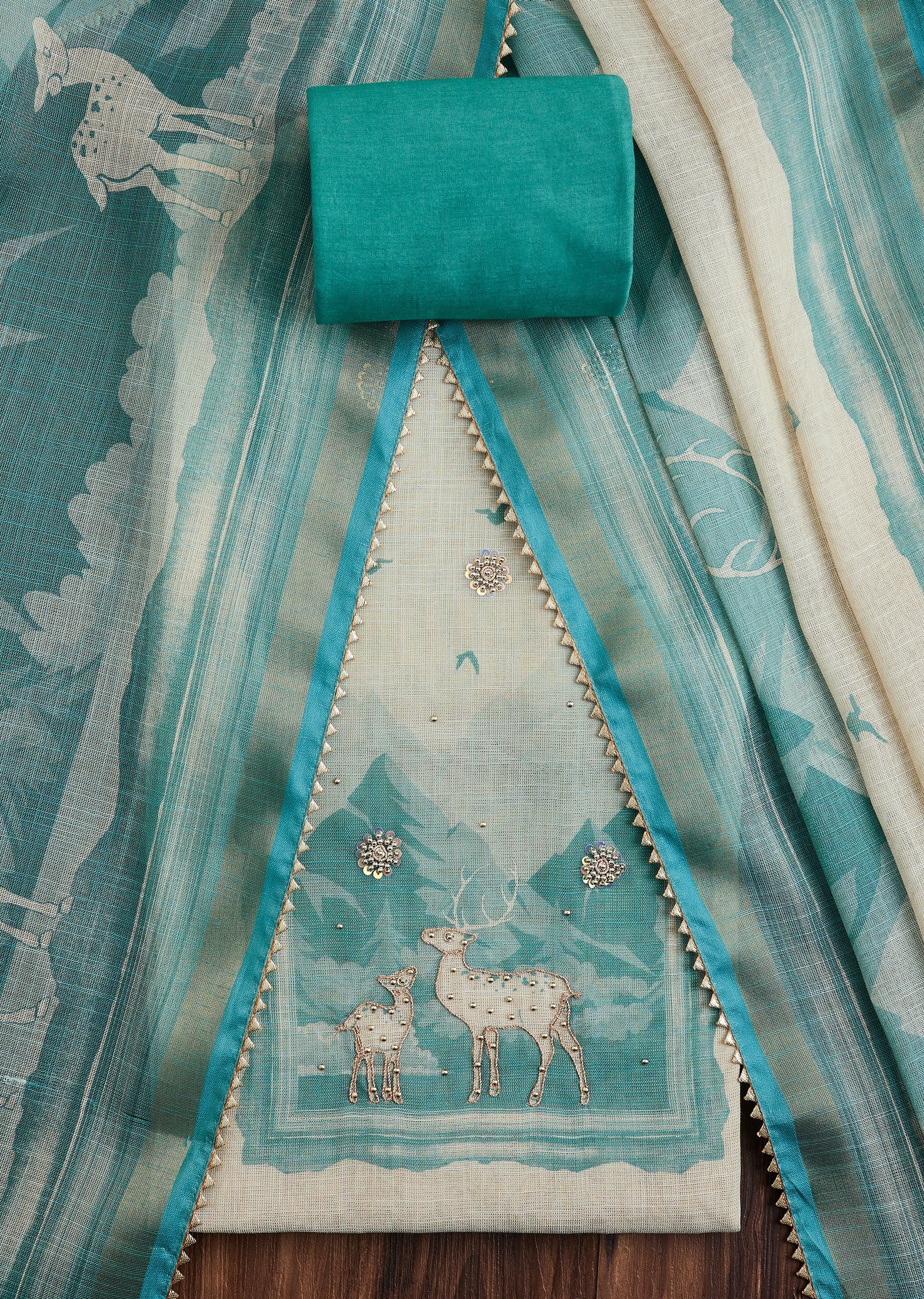 8164-aqua-blue-linen-unstitched-suit-1.jpg Aqua Blue Linen Unstitched Suit