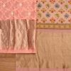 Peach Chanderi With Multi Colour Printed Unstitched Suit Set