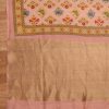 Peach Chanderi With Multi Colour Printed Unstitched Suit Set